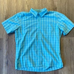 Patagonia Seersucker Short Sleeve Shirt L
